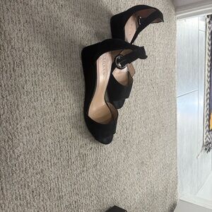 J.Crew black suede shoes. Size 7.